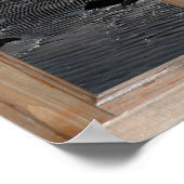 Silvery Beach View aus einem Fenster Poster (Ecke)