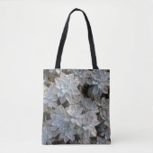 Silvery Blue Gray Succulents Botanical Tasche (Vorderseite)