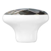 Silvery Blue Succulent Botanical Fotografic Keramikknauf (Seitenansicht)