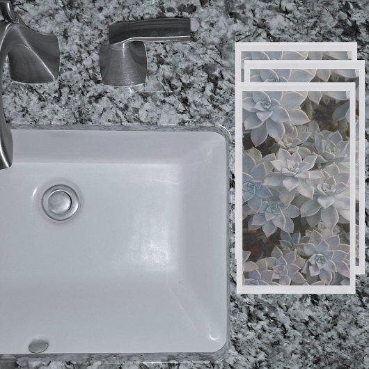 Silvery Blue Succulents Serviette