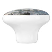 Silvery Blue Succules botanische Fotografie Keramikknauf (Seitenansicht)