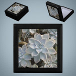 Silvery Blue Succules Botanischer Holzwurf Erinnerungskiste<br><div class="desc">Die Geschenkboxen ist mit silberblauen und grünen Echeveria-Sukkulenten mit rosa und dunklen Schatten geschmückt. Es ist raffiniert und schön und ein Geschenk,  das man mit Personalisierten Initialen schätzen kann. Dieses Bild ist eine originelle botanische Fotografie von JLW_FOTOGRAFIE</div>