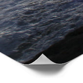 Silvery Blue Sunset Poster (Ecke)