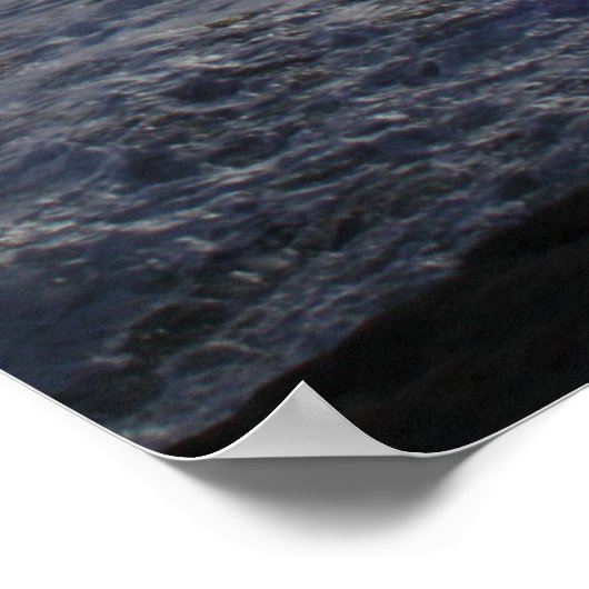 Silvery Blue Sunset Poster (Ecke)