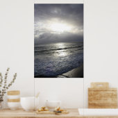 Silvery Blue Sunset Poster (Küche)