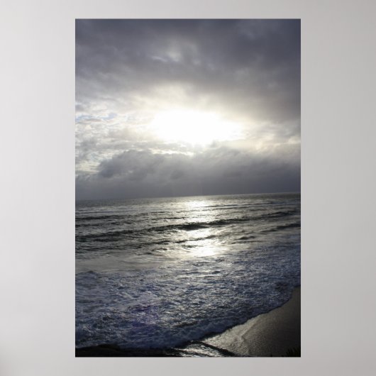 Silvery Blue Sunset Poster (Vorne)