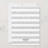 Silvery Glitzer Foto Template Sweet 16 Party Einladung (Rückseite)