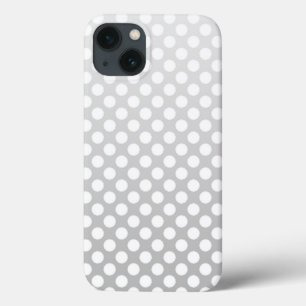 Silvery Gray and White Polka Dot Pattern Case-Mate iPhone Hülle