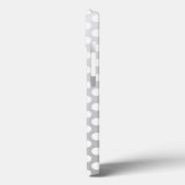 Silvery Gray and White Polka Dot Pattern Case-Mate iPhone Hülle (Rückseite / Links)