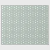Silvery Gray Blue White Stars Geschenkpapier (Flach)