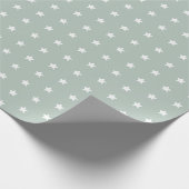 Silvery Gray Blue White Stars Geschenkpapier (Ecke)