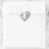 Silvery - Gray Heart Stickers (Tasche)