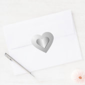 Silvery - Gray Heart Stickers (Umschlag)