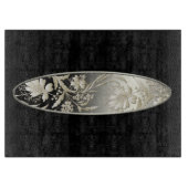 Silvery Gray Metallic-Blume Schneidebrett (Vorderseite)
