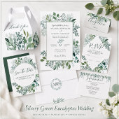Silvery Green Eucalyptus Wedding Einladung