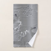 Silvery Holiday Rentier Schneeflocken Badhandtuch Set (Handtuch)