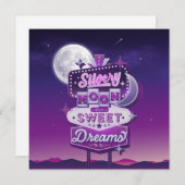Silvery Moon Bids Sweet Dreams Flat Card (Vorne/Hinten)