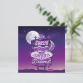 Silvery Moon Bids Sweet Dreams Flat Card (Stehend Vorderseite)