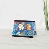 SILVERY MOON Chow dog watercolor Karte (Vorderseite)