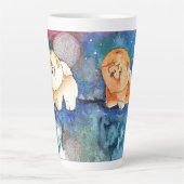 SILVERY MOON Chow dog watercolor Milchtasse (Vorderseite)