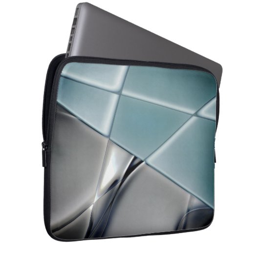 Silvery-Rechteck-Trapezoiden veränderlicher Hinter Laptopschutzhülle (Vorne Rechts)