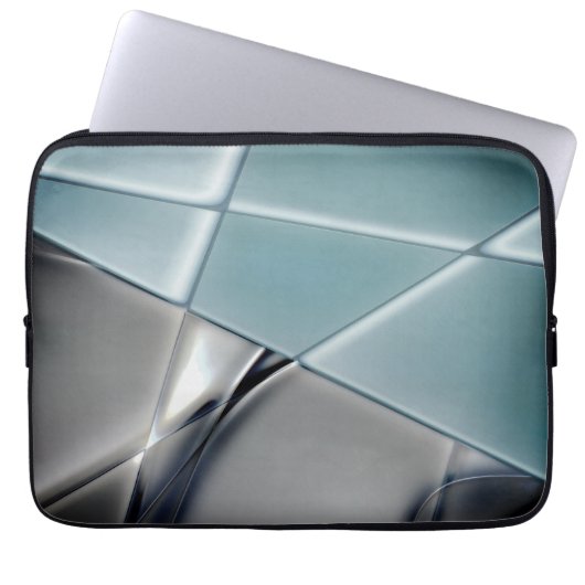 Silvery-Rechteck-Trapezoiden veränderlicher Hinter Laptopschutzhülle (Vorderseite)