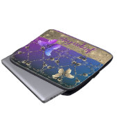 Silvery-Rose Lila Ausrichtung mit/Name Laptopschutzhülle (Vorne Knopf)