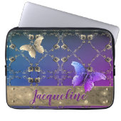 Silvery-Rose Lila Ausrichtung mit/Name Laptopschutzhülle (Vorderseite)