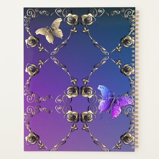 Silvery-Rose mit/Name Planer (Rückseite)