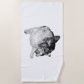 Silvery Shade Corgi Strandtuch (Vorderseite)