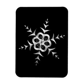 Silvery Snowfall um Mitternacht Magnet