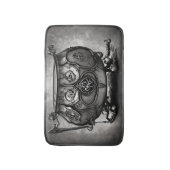 Silvery Steampunk Cauldron mit Verziertem Magic Si Badematte (Vorderseite Vertikal)