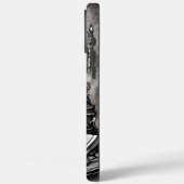 Silvery Steampunk Cauldron Spellbooks und Tränke Case-Mate iPhone Hülle (Rückseite / Links)