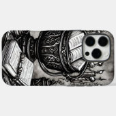 Silvery Steampunk Cauldron Spellbooks und Tränke Case-Mate iPhone Hülle (Rückseite (Horizontal))