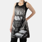 Silvery Steampunk Cauldron Spellbooks und Tränke Schürze (InSitu)