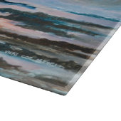 Silvery Sunset an der Sharkfin Cutting Board Schneidebrett (Ecke)