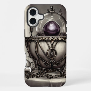 Silvery Verziert Cauldron mit Lila Kristallball iPhone 16 Plus Hülle