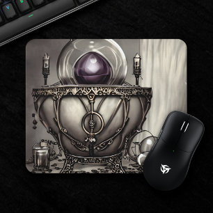 Silvery Verziert Cauldron mit Lila Kristallball Mousepad