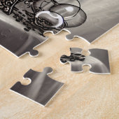 Silvery Verziert Cauldron mit Lila Kristallball Puzzle (Seite)