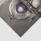 Silvery Verziert Cauldron mit Lila Kristallball Seidenpapier (Ausschnitt)