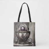 Silvery Verziert Cauldron mit Lila Kristallball Tasche (Vorderseite)