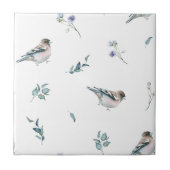 Silvery Vining Blätter Nahtlose Keramik Tile Fliese (Vorderseite)