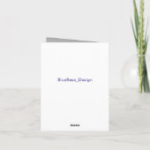 Silvery White Bridge & Groom Silhouette Note Card Karte (Rückseite)