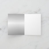 Silvery White Bridge & Groom Silhouette Note Card Karte (Innenseite)