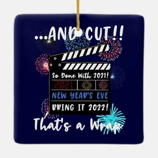 Silvester 2021 Zitat Funny 2022 Neujahr Keramikornament (Rückseite)