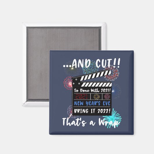 Silvester 2021 Zitat Funny 2022 Neujahr Magnet (Vorderseite/Rückseite)