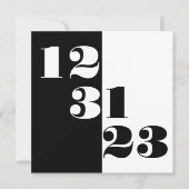 Silvester 2023 123123 B&W Platz Einladung (Vorderseite)