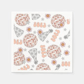 Silvester 2023 Retro Disco Ball Serviette (Vorderseite)