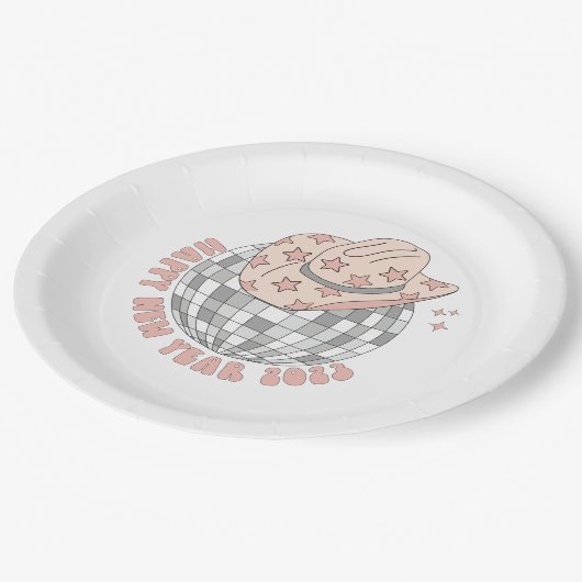 Silvester 2023 Retro Disco Cowboy Paper Teller (Schrägansicht)