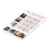 Silvester 2024 - Kalenderfamilie Multi-FotoCollage Magnet (Linke Seite)